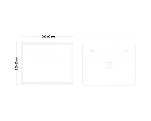 Заказать Зеркало 100х80 см Art&Max Tito AM-Tit-1000-800-DS-F в магазине сантехники Santeh-Crystal.ru