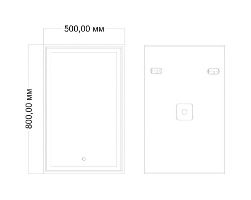 Приобрести Зеркало 50х80 см Art&Max Zoe AM-Zoe-500-800-DS-F в магазине сантехники Santeh-Crystal.ru