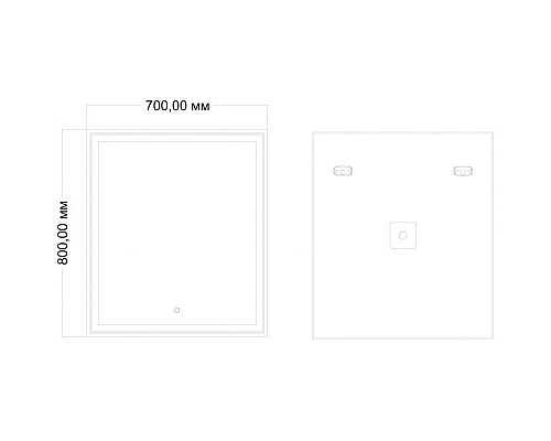 Купить Зеркало 70х80 см Art&Max Zoe AM-Zoe-700-800-DS-F в магазине сантехники Santeh-Crystal.ru