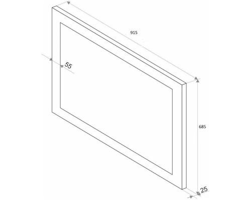 Приобрести Зеркало 91,5х68,5 см Art&Max Soli AM-Sol-915-685-DS-F-H в магазине сантехники Santeh-Crystal.ru