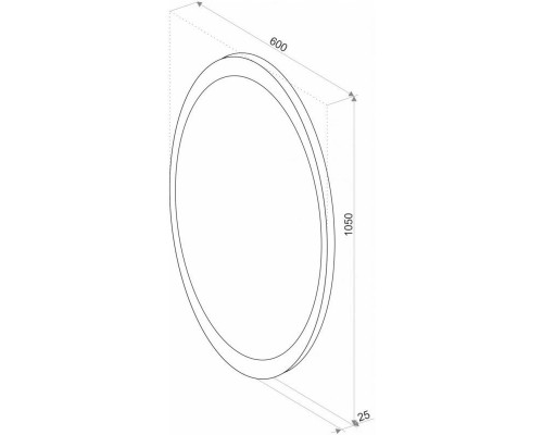 Купить Зеркало 60х105 см Art&Max Ovale AM-Ova-600-1050-DS-F-H в магазине сантехники Santeh-Crystal.ru