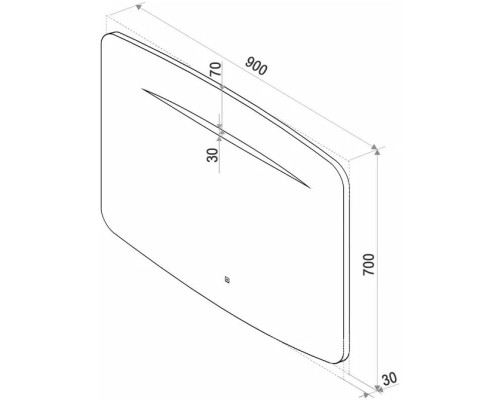 Приобрести Зеркало 90х70 см Art&Max Gina AM-Gin-900-700-DS-F-H в магазине сантехники Santeh-Crystal.ru