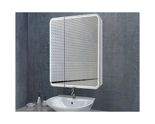 Заказать Зеркальный шкаф 80х80 см белый R Art&Max Verona AM-Ver-800-800-2D-R-DS-F в магазине сантехники Santeh-Crystal.ru