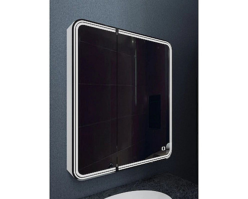 Заказать Зеркальный шкаф 80х80 см белый R Art&Max Verona AM-Ver-800-800-2D-R-DS-F в магазине сантехники Santeh-Crystal.ru