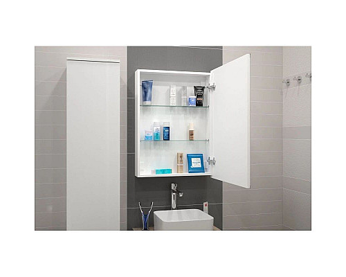 Купить Зеркальный шкаф 60х80 см белый R Art&Max Techno AM-Tec-600-800-1D-R-DS-F в магазине сантехники Santeh-Crystal.ru