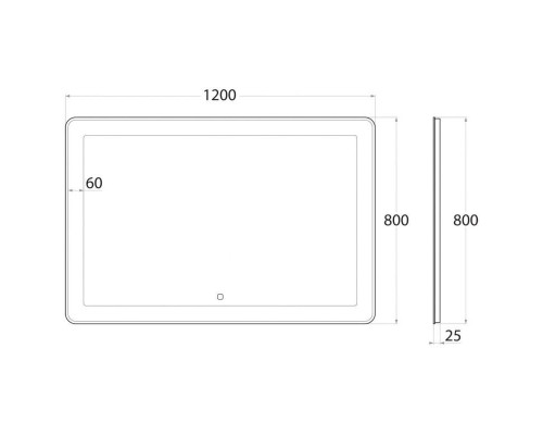 Купить Зеркало 120х80 см Art&Max Latina AM-Lat-1200-800-DS-F в магазине сантехники Santeh-Crystal.ru