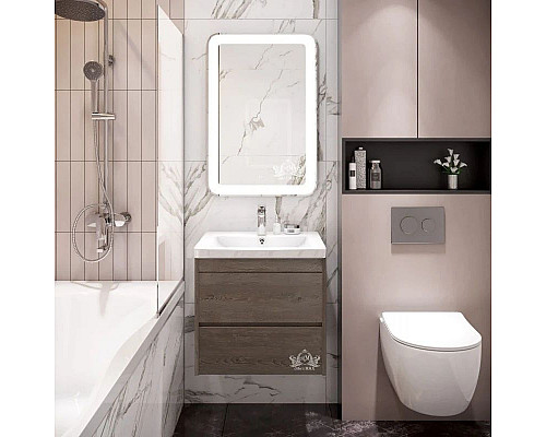 Приобрести Зеркало 50х80 см Art&Max Latina AM-Lat-500-800-DS-F в магазине сантехники Santeh-Crystal.ru