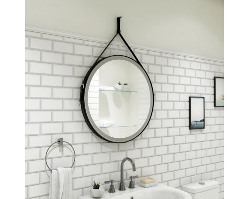 Заказать Зеркало 80х80 см Art&Max Milan AM-Mil-800-DS-F-Nero в магазине сантехники Santeh-Crystal.ru