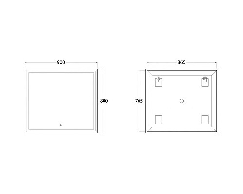 Купить Зеркало 90х80 см Art&Max Monza AM-Mon-900-800-DS-F в магазине сантехники Santeh-Crystal.ru
