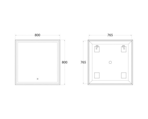 Заказать Зеркало 80х80 см Art&Max Monza AM-Mon-800-800-DS-F в магазине сантехники Santeh-Crystal.ru