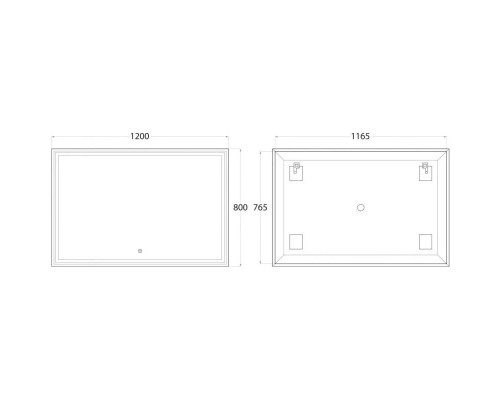 Заказать Зеркало 120х80 см Art&Max Monza AM-Mon-1200-800-DS-F в магазине сантехники Santeh-Crystal.ru