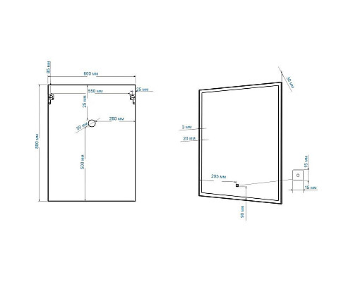 Купить Зеркало 60х80 см Art&Max Arezzo AM-Are-600-800-DS-FC в магазине сантехники Santeh-Crystal.ru