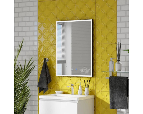 Заказать Зеркало 60х80 см Art&Max Arezzo AM-Are-600-800-DS-FC-H-Nero в магазине сантехники Santeh-Crystal.ru