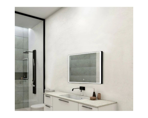 Заказать Зеркало 120х80 см Art&Max Arezzo AM-Are-1200-800-DS-FC-H-Nero в магазине сантехники Santeh-Crystal.ru