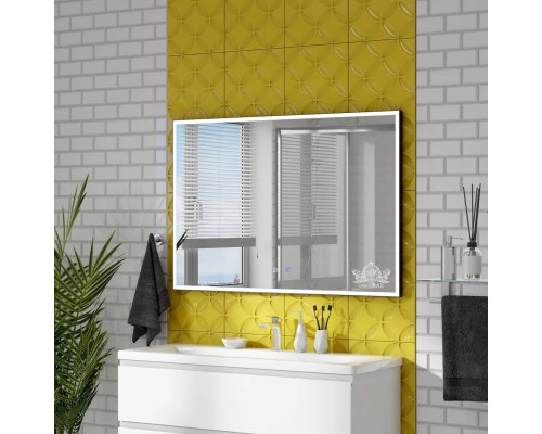 Заказать Зеркало 120х80 см Art&Max Arezzo AM-Are-1200-800-DS-FC-H-Nero в магазине сантехники Santeh-Crystal.ru