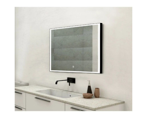 Заказать Зеркало 120х80 см Art&Max Arezzo AM-Are-1200-800-DS-FC-H-Nero в магазине сантехники Santeh-Crystal.ru