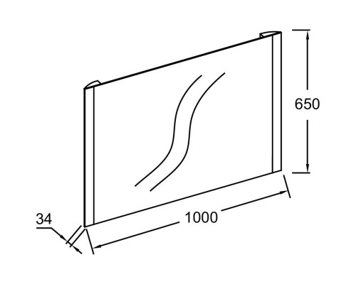 Приобрести Зеркало 100х65 см Jacob Delafon Replique EB1474-NF в магазине сантехники Santeh-Crystal.ru