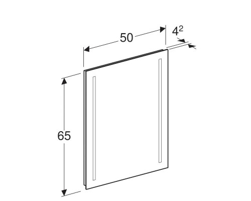 Приобрести Зеркало 50х65 см Geberit Option Basic 500.581.00.1 в магазине сантехники Santeh-Crystal.ru