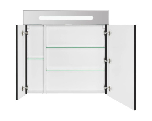 Заказать Зеркальный шкаф черный глянец 80х81 см Roca Victoria Nord Black Edition ZRU9000100 в магазине сантехники Santeh-Crystal.ru