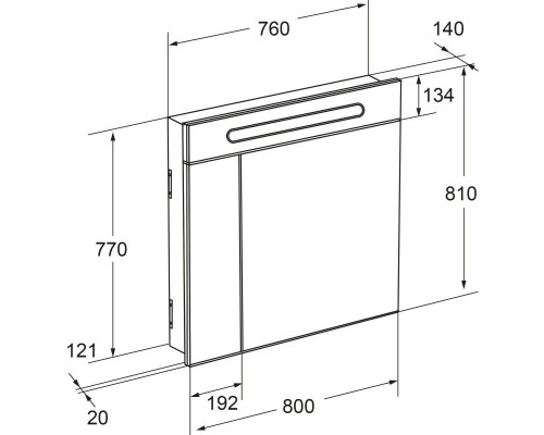 Заказать Зеркальный шкаф черный глянец 80х81 см Roca Victoria Nord Black Edition ZRU9000100 в магазине сантехники Santeh-Crystal.ru