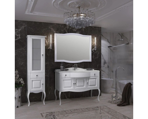 Приобрести Зеркало 118х90 см белый матовый Opadiris Лаура Z0000012471 в магазине сантехники Santeh-Crystal.ru