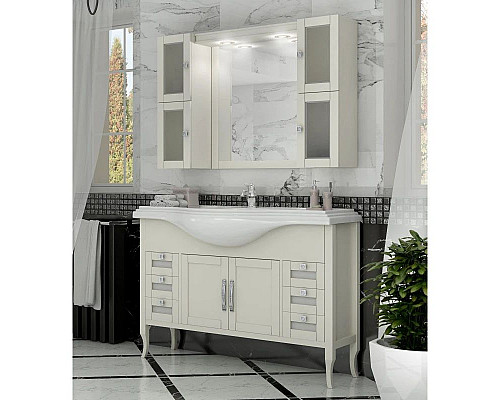 Santeh-Crystal.ru: Зеркальный шкаф 124х78 см слоновая кость Opadiris Мираж Купить Зеркальный шкаф 124х78 см слоновая кость Opadiris Мираж в магазине сантехники Santeh-Crystal.ru