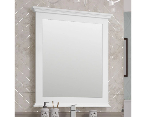 Приобрести Зеркало 80х88 см белый матовый Opadiris Палермо 00-00002351 в магазине сантехники Santeh-Crystal.ru