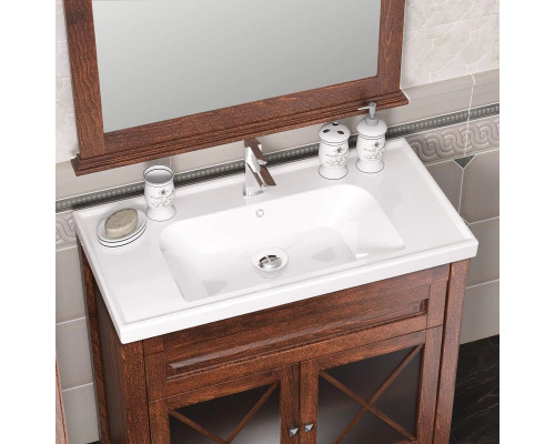 Купить Зеркало 80х88 см светлый орех Opadiris Палермо 00-00002352 в магазине сантехники Santeh-Crystal.ru