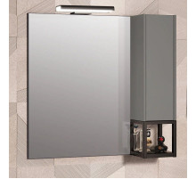 Зеркальный шкаф 80х80 см серый матовый R Opadiris Треви