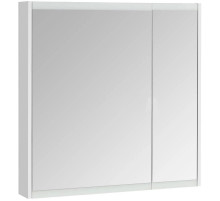 Зеркальный шкаф 80х81 см белый глянец L Акватон Нортон 1A249202NT010