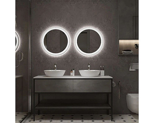 Купить Зеркало 80х80 см Art&Max Napoli AM-Nap-800-DS-F-White в магазине сантехники Santeh-Crystal.ru