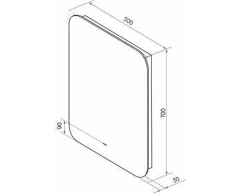 Заказать Зеркало 50х70 см Art&Max Ravenna AM-Rav-500-700-DS-F в магазине сантехники Santeh-Crystal.ru