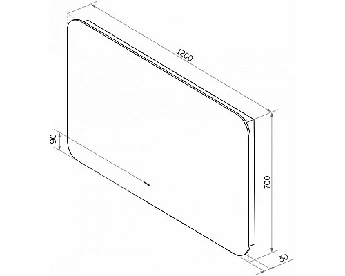 Заказать Зеркало 120х70 см Art&Max Ravenna AM-Rav-1200-700-DS-F в магазине сантехники Santeh-Crystal.ru
