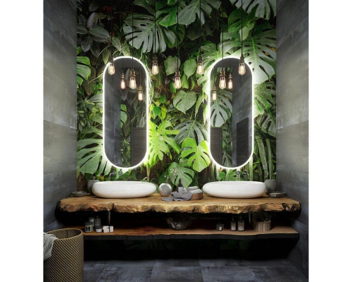 Заказать Зеркало 50х120 см Art&Max Bari AM-Bar-500-1200-DS-F-White в магазине сантехники Santeh-Crystal.ru