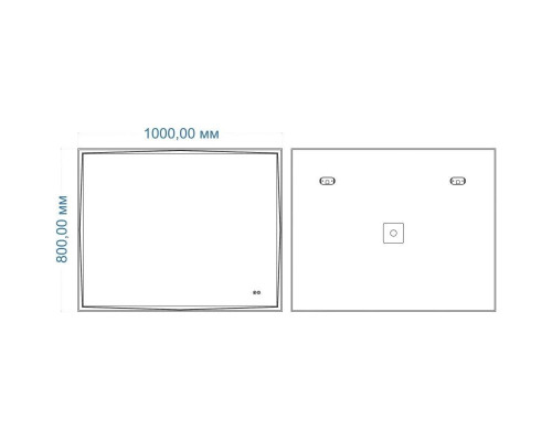 Приобрести Зеркало 100х80 см Art&Max Firenze AM-Fir-1000-800-DS-F-H в магазине сантехники Santeh-Crystal.ru