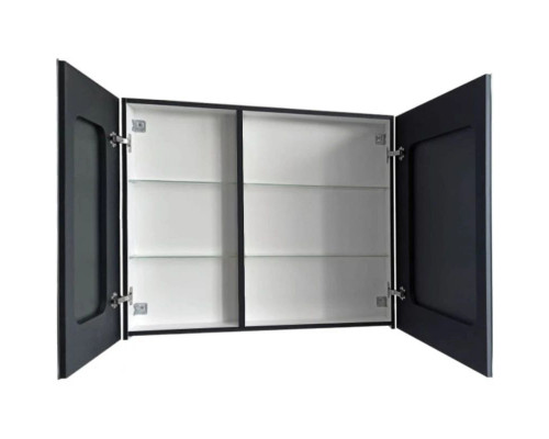 Приобрести Зеркальный шкаф 100х80 см черный матовый Art&Max Techno AM-Tec-1000-800-2D-F-Nero в магазине сантехники Santeh-Crystal.ru