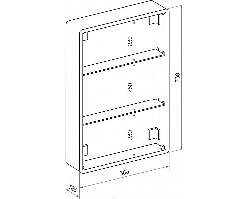 Купить Зеркальный шкаф 60х80 см белый матовый L Art&Max Platino AM-Pla-600-800-1D-L-DS-F в магазине сантехники Santeh-Crystal.ru
