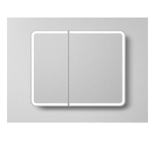 Зеркальный шкаф 100х80 см белый матовый R Art&Max Platino AM-Pla-1000-800-2D-F