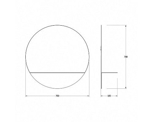 Заказать Зеркало 70х70 см черный Evoform Shadow BY 0562 в магазине сантехники Santeh-Crystal.ru