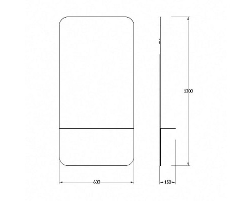 Купить Зеркало 60х120 см черный Evoform Shadow BY 0553 в магазине сантехники Santeh-Crystal.ru