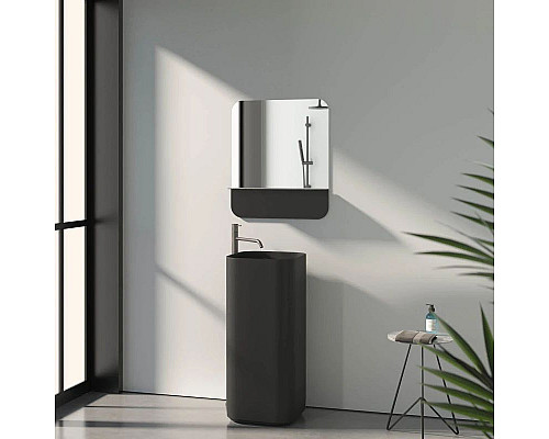 Приобрести Зеркало 60х70 см черный Evoform Shadow BY 0552 в магазине сантехники Santeh-Crystal.ru