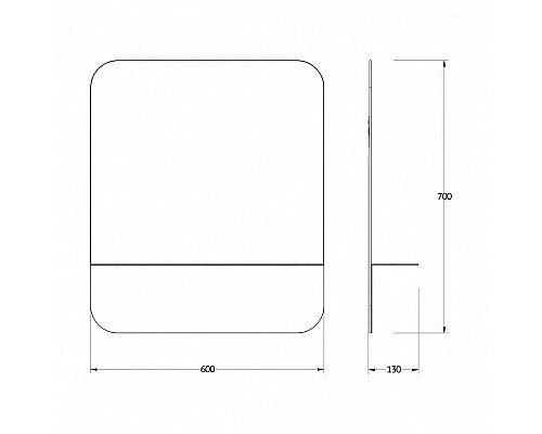 Приобрести Зеркало 60х70 см черный Evoform Shadow BY 0552 в магазине сантехники Santeh-Crystal.ru