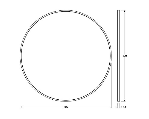 Заказать Зеркало 60х60 см черный Evoform Impressive BY 7502 в магазине сантехники Santeh-Crystal.ru