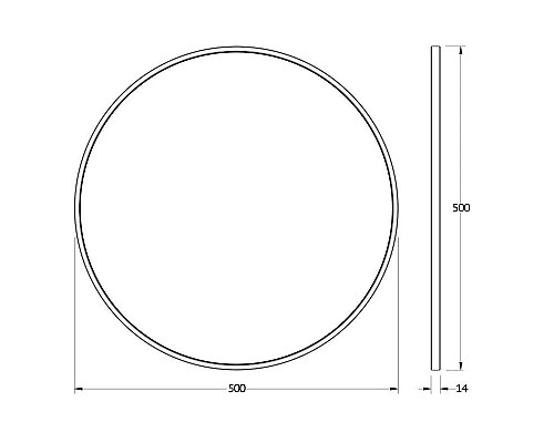 Заказать Зеркало 50х50 см черный Evoform Impressive BY 7501 в магазине сантехники Santeh-Crystal.ru