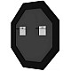 Приобрести Зеркало 69х69 см белая кожа с хромом Evoform Octagon BY 7447 в магазине сантехники Santeh-Crystal.ru