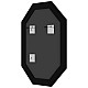 Купить Зеркало 74х94 см белая кожа с хромом Evoform Octagon BY 7445 в магазине сантехники Santeh-Crystal.ru