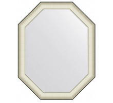 Зеркало 74х94 см белая кожа с хромом Evoform Octagon BY 7445