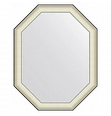 Зеркало 59х74 см белая кожа с хромом Evoform Octagon BY 7443