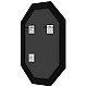 Заказать Зеркало 54х74 см белая кожа с хромом Evoform Octagon BY 7442 в магазине сантехники Santeh-Crystal.ru