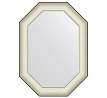 Зеркало 54х74 см белая кожа с хромом Evoform Octagon BY 7442